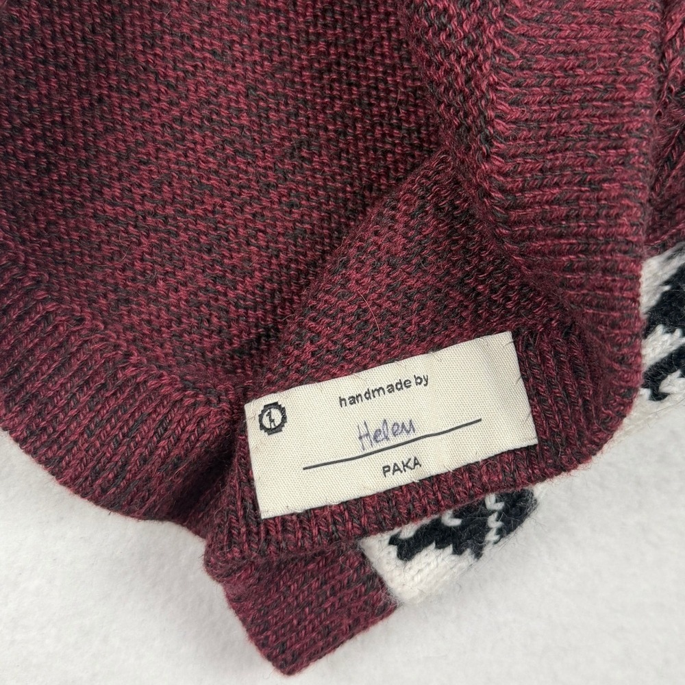 Paka Unisex The Cusco Sweater Burgundy XS - Picture 10 of 12